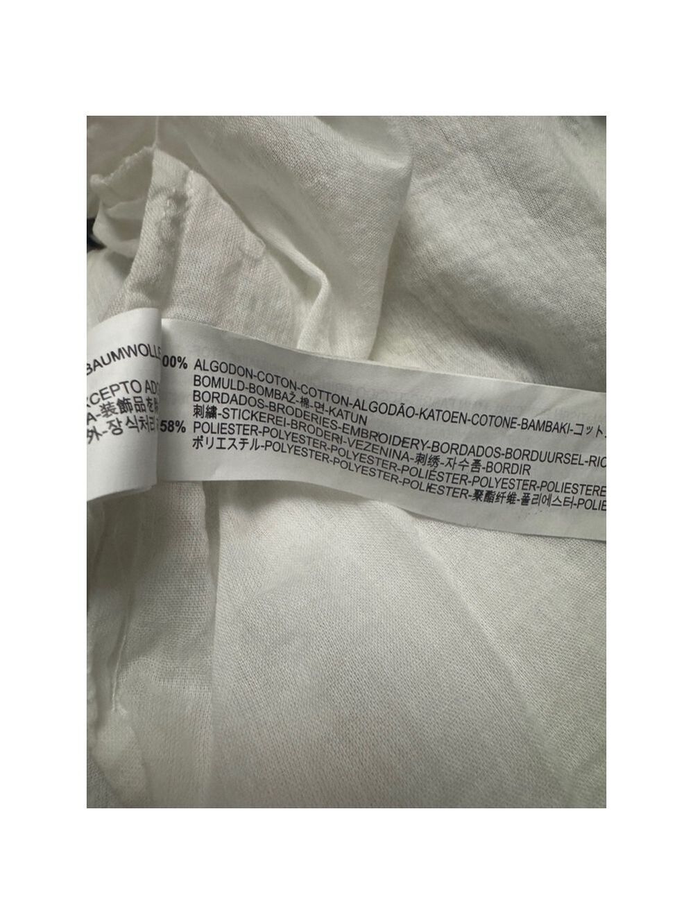 NEW Zara Trafaluc Embroidered Smocked Cardigan Size Medium White and Blue Flawed - Picture 16 of 16